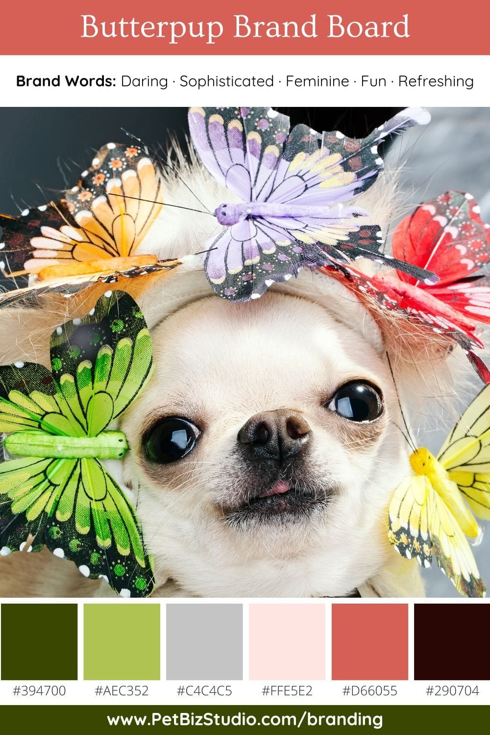 Image of a Premium Pet Brand Colour Palette | Pink Green Business Colour Scheme