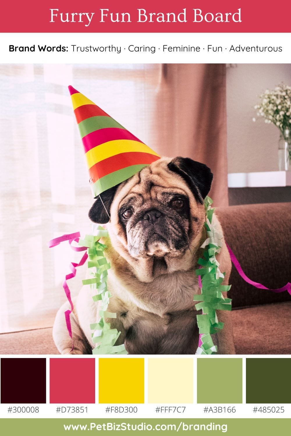 Image of a Fresh Pet Company Colors | Pink Green Professional Palette