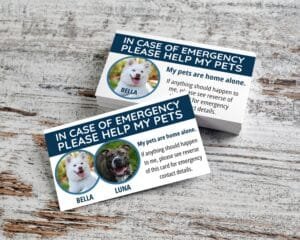 Image of pet emergency cards