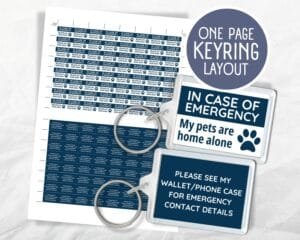 Image of printed pet emergency cards